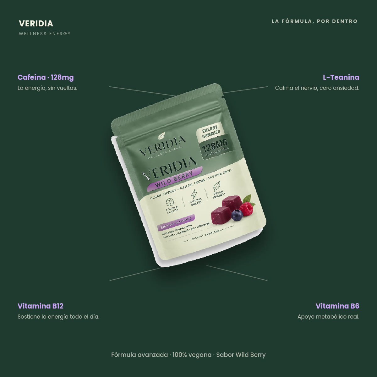 Gomitas energéticas diarias (Bodacious Berry) - Paquete de 30