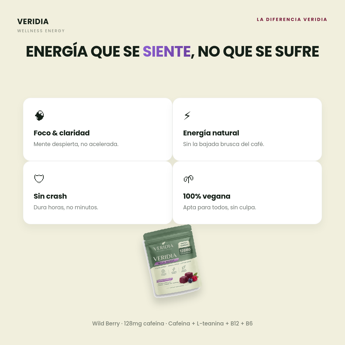 Gomitas energéticas diarias (Bodacious Berry) - Paquete de 30
